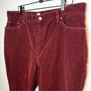 Women’s | L.L. Bean Burgundy Corduroy Bootcut Jeans | Size 20 Petite